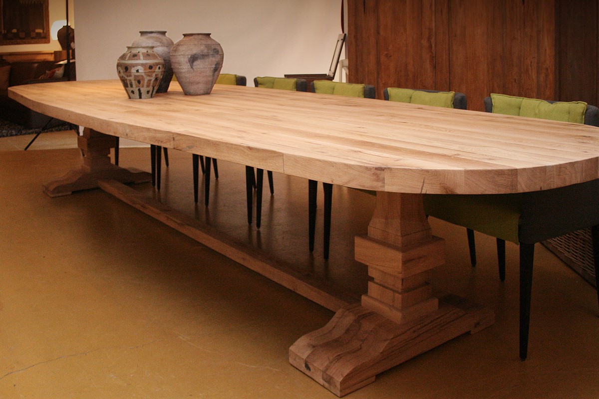 Kloostertafel op maat van oud eiken